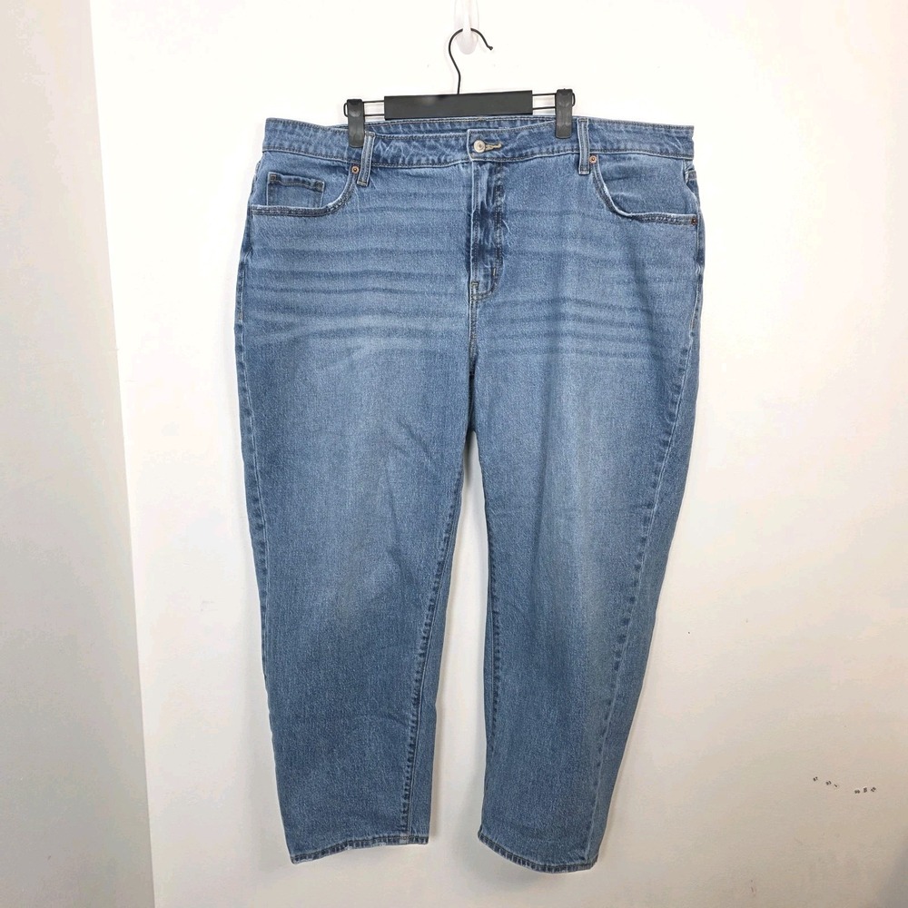Old Navy Medium Wash High Rise Curvy OG Straight Classic Casual Jeans Size 22
